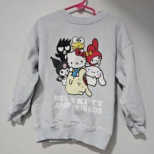 Hello Kitty and Friends Light Gray Graphic Sweatshirt
